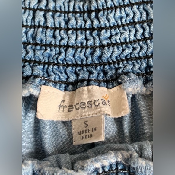 Francesca denim look embroidered top. - Picture 5 of 7